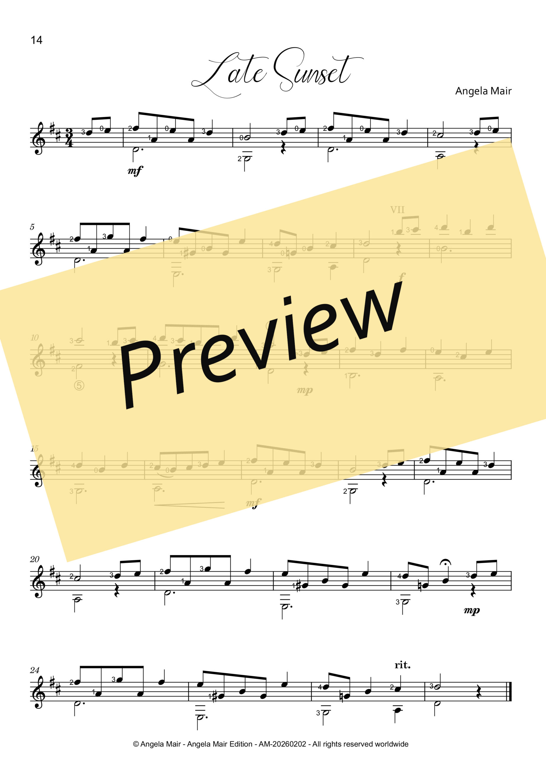 One by One, Vol. 2 (Score) - Image 3